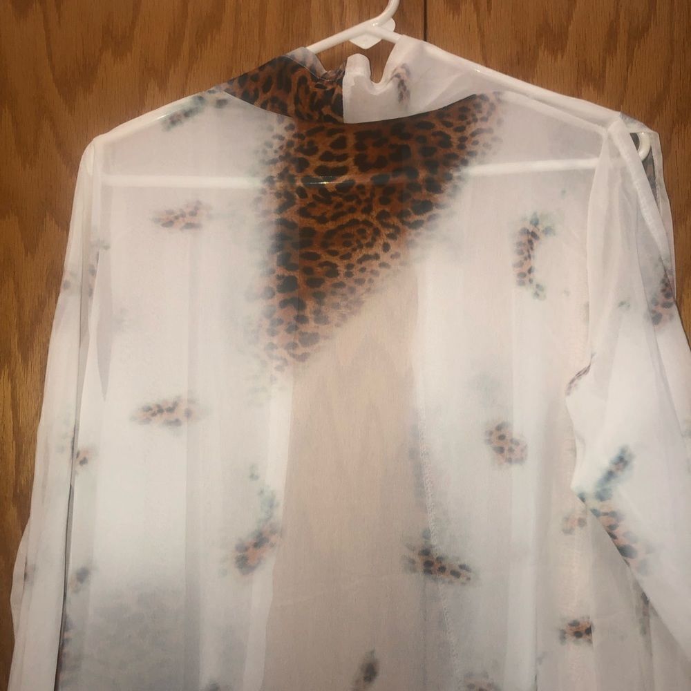 Animal Print Sheer Cover Up Size Medium - Picture 3 of 7